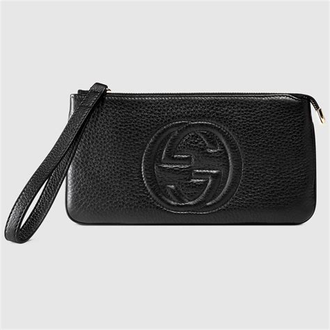 gucci soho soft patent leather wristlet|Gucci clutch bag.